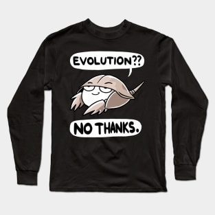 Evolution no thanks Cool Horseshoe Crab (Back Print) Long Sleeve T-Shirt